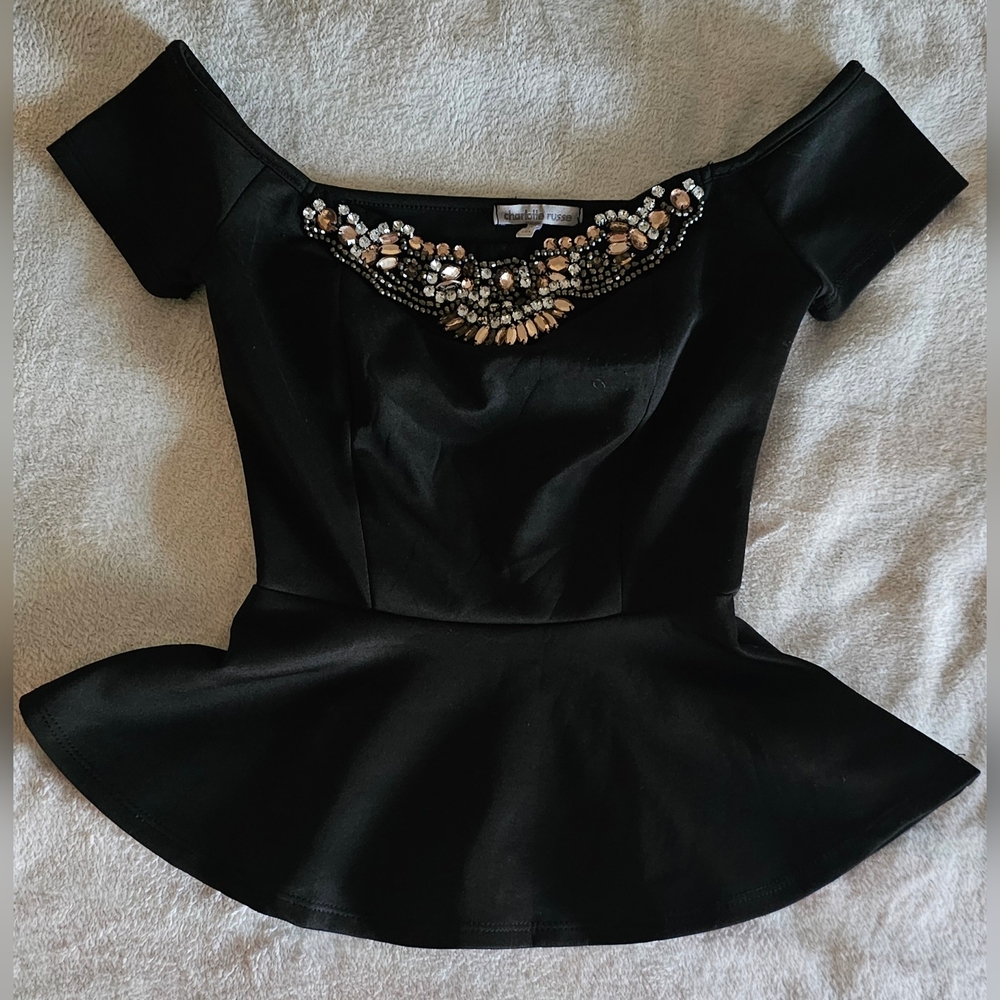 Off-The-Shoulder Flared Top